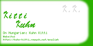 kitti kuhn business card